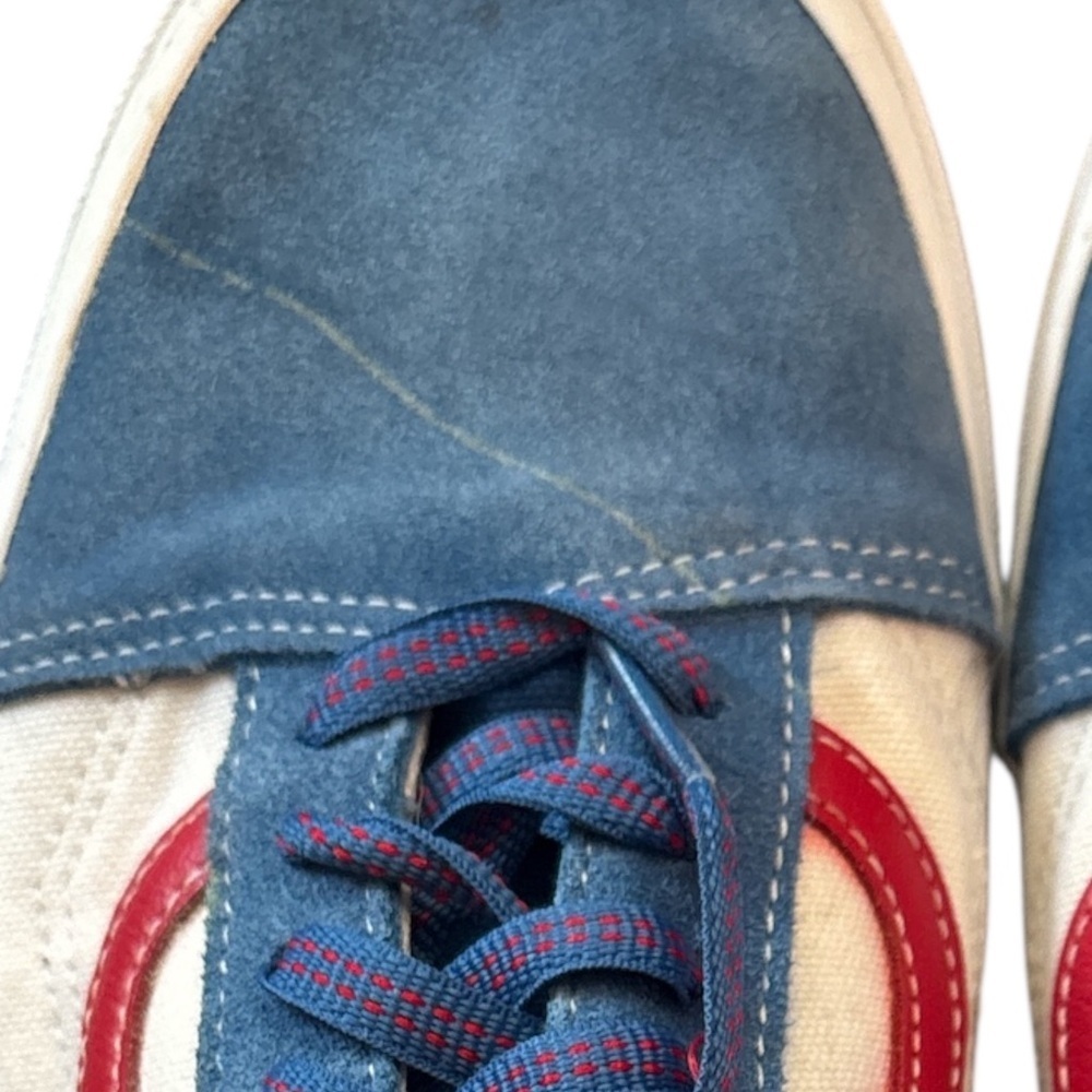 Vans Blue and Red Men's Sneakers - Picture 5 of 8